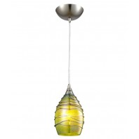 CLA-Glaze: Glass with Coloured Twist Ellipse (Hand blown glass) pendant lights